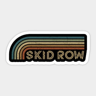 Skid Row Retro Stripes Sticker